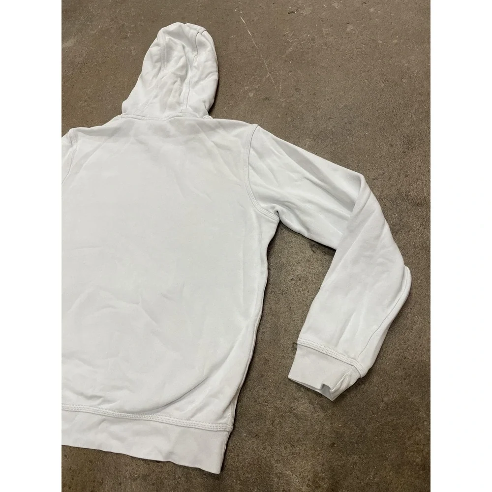 Nike Hoodie Mens‎ Large White Fleece Pullover Kangaroo Pocket Gym Training